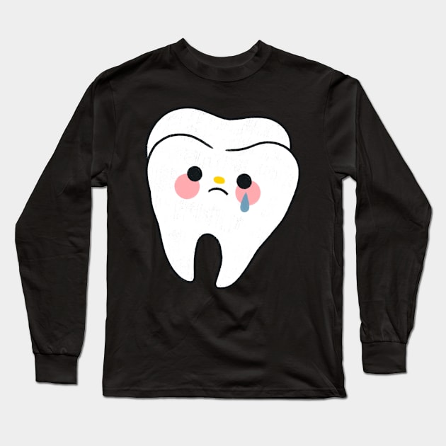 sad tooth Long Sleeve T-Shirt by crisbubastis